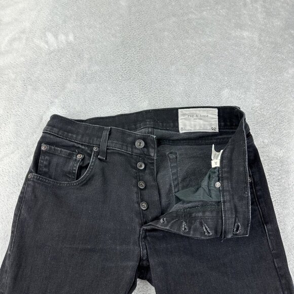 Rag & Bone Black Denim Skinny Jeans Men’s Size 32 US - Picture 10 of 11